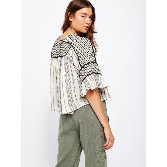 NWT Free People Runnin On A Dream Top / Ivory - Picture 3 of 7
